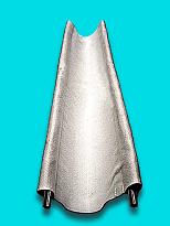 Toile de balancelle adaptable BERTRAND feutre synthétique gouttière dimension finie 1490 * 260 mm à ourlets